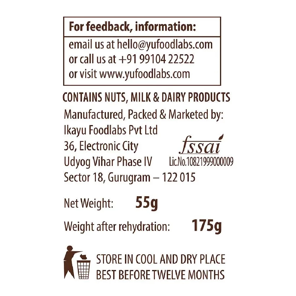 Yu Berry Apple Cinnamon Instant Oats - Healthy Breakfast, Rich In Fibre, Protein, 55 g-5.webp